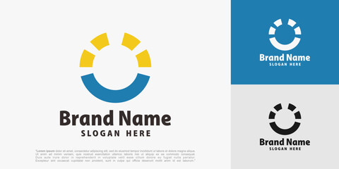 Modern abstract spiral logo design. The geometric circular symbol conveys innovation and connectivity, perfect for tech, creative, or corporate branding. vector illustration