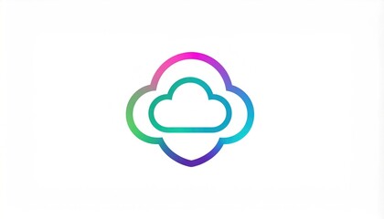 Colorful cloud graphic icon
