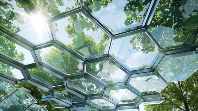 Modern Hexagonal Glass Architecture