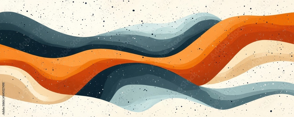Poster craft seamless patterns with minimalistic wave motifs, ideal for modern, abstract design styles, gen