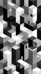 Obraz premium Abstract geometric pattern of stacked cubes