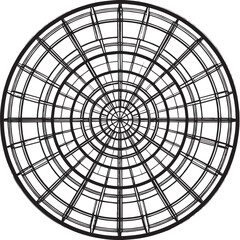 Paved Circle Pattern Tile Silhouette | Black Vector Design
