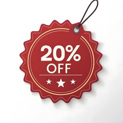 set of red sale labels