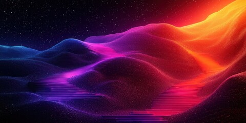 Abstract color gradient blurred background with dynamic effect. Modern gradient stairs design. Grainy texture style with copy space. Colorful abstract stairs background. Gradient steps.	
