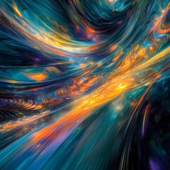 Radiant Flux IV Dynamic bursts of light that flow like electric rivers vibrant and futuristic