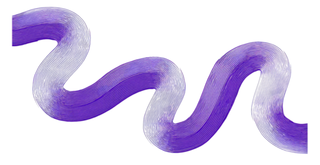 Abstract swirling purple shape