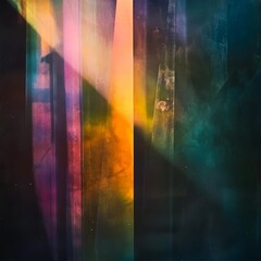 Translucent Echoes Faint echoes of radiant color reverberating across layers of shadow delicate and haunting