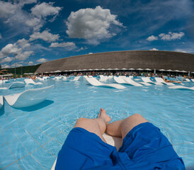 Relaxing by the Pool on a Sunny Day