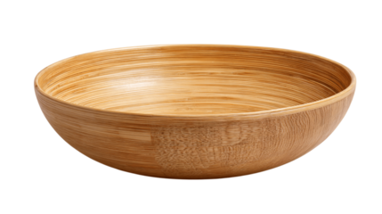 A plain image of handcrafted bamboo fruit bowl, white background --ar 16:9
