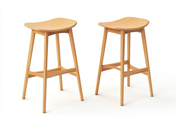 Elegant wooden bar stools offer modern comfort and stylish seating for any contemporary home or commercial space.