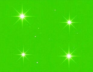 Bright light flares on green background