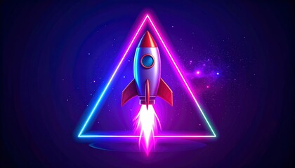 Rocket launch graphic design