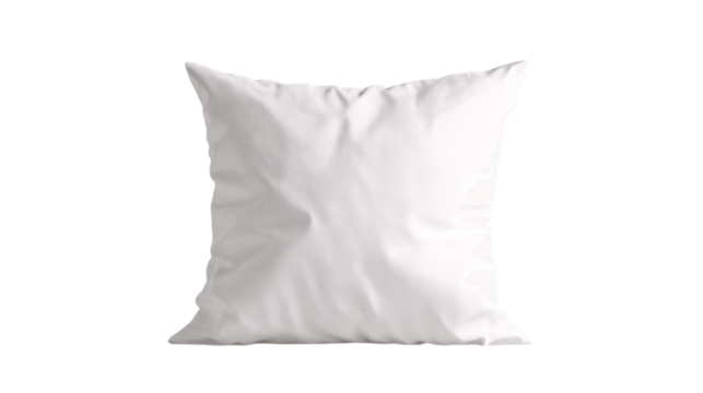 An isolated luxury velvet throw pillow, white background --ar 16:9 - Powered by Adobe