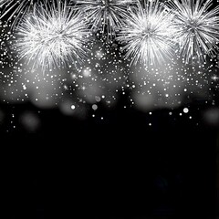 New Year’s Eve gradient background black to silver glitter fade fireworks sparkle pattern elegant and festive design clean and sharp