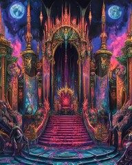 Obsidian palace of the shadow king thorned throne and whispering courtiers