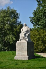 Nuremberg, Bavaria, Germany - 08.24.2021: Monument to the the great German composer Ludwig van Beethoven in the city of Nuremberg (N&uuml;rnberg)