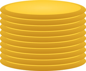 노란 동전 코인