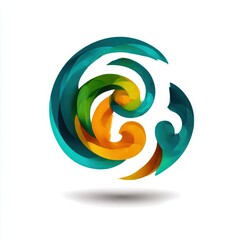 organic swirl logo spa and wellness abstract symbol