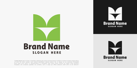 abstract letter M logo design, vector illustration