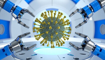 Viruses and robot hands in the nano technology lab