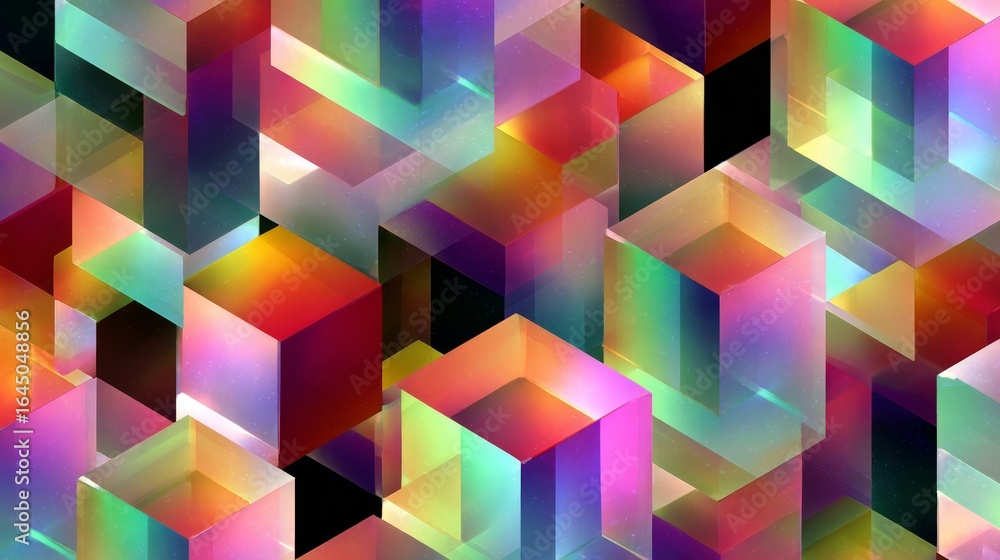 Poster a vibrant and mesmerizing abstract pattern featuring a beautiful kaleidoscope of many different colo