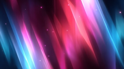 Vibrant abstract background illustration featuring a dynamic composition of glowing neon lines and colorful streaks of light creating a sense of movement and energy on a dark canvas.
