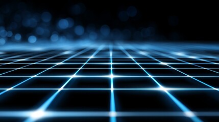 Abstract deep dark blue background featuring a subtle yet distinct geometric grid pattern for a modern digital art concept or technological presentation backdrop.