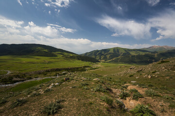 Fototapeta premium Tianshan Mountains in Kyrgyzstan