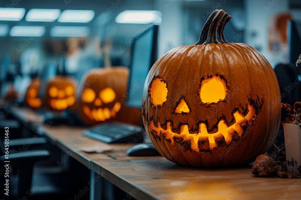 Sticker halloween at work concept created with generative ai