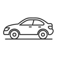 black car isolated on white