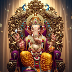 Fototapeta premium Ganpati wallpaper The Lord Of Wisdom