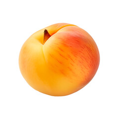 Fototapeta premium Close-up of a Ripe Apricot on a Transparent Background