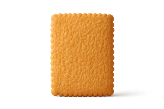 Square Biscuit Isolated on Black Background