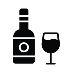 Get this solid icon of wine glass party
