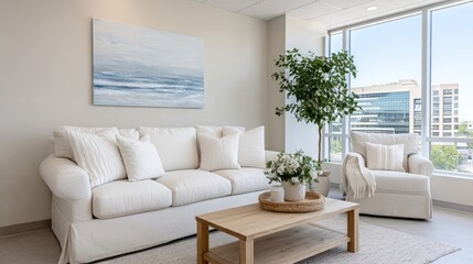 Calm Neutral Therapy Room Interior Design