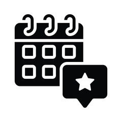 A glyph icon showing digital event feedback alert