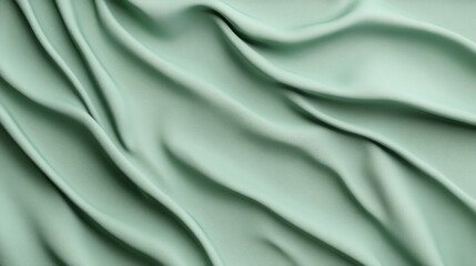 Obraz premium Luxurious green satin fabric draped elegantly with soft texture 