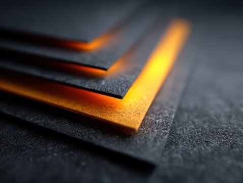 Black and Orange Abstract Geometric Backdrop with Layered Textures Creating a Modern and Artistic Visual Experience