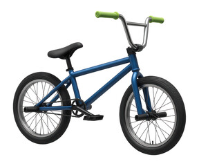 Fototapeta premium Blue BMX-style bike with pegs and a padded saddle for young stunt riders