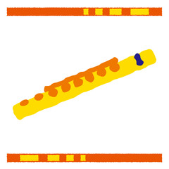 Yellow and Orange Flute Illustration
