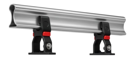 Aluminum snow rail with adjustable mounting brackets for metal sheet roofs