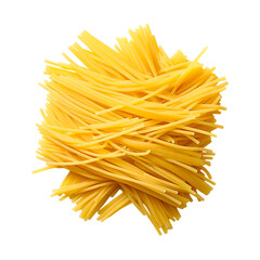 Uncooked Rigatoni Pasta on a Transparent Background