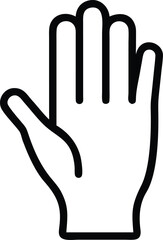 Obraz premium Thin line medical gloves icon silhouette isolated on white background