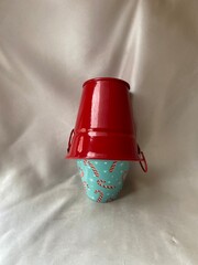 christmas decoration on off-white background