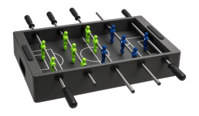 Customizable foosball table with interchangeable team colors