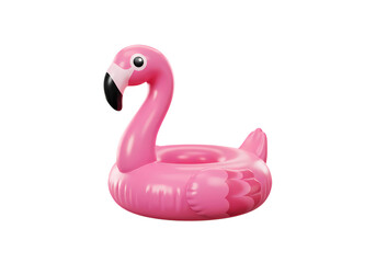 Pink Flamingo Pool Float A Summertime Delight on transparent background