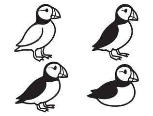 ICELANDIC PUFFINS SILHOUETTE