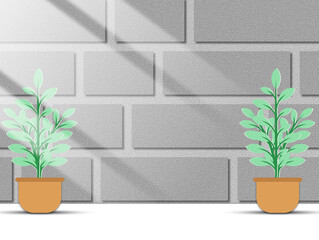 Minimalist White Wall Illustration