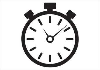Stopwatch Icon – Minimal Timer Symbol for Time Management and Sports
