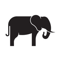 Elephant icon silhouette vector design illustration template in trendy style